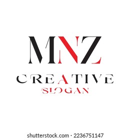 Creative MNZ Letter  Logo Design