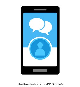 creative mobile chat illustration
