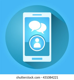 creative mobile chat illustration