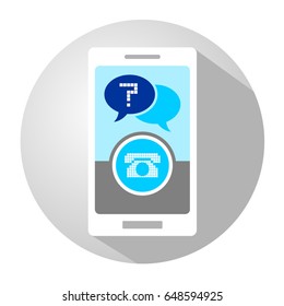 creative mobile chat illustration