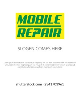 Creative mobile repair logo design template art