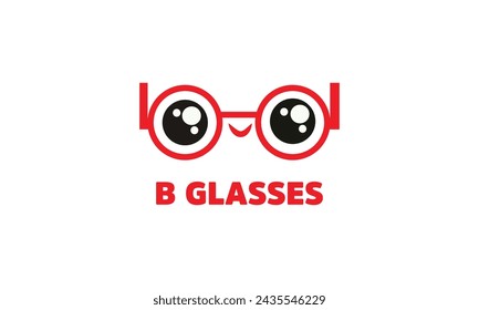 Creative moder kids glasses logo design.