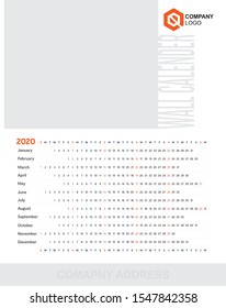 Creative Modern 2020 Line Type Calendar 