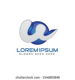 Creative & modern 3D Letter W logo design template vector eps for technology purpose ready to use