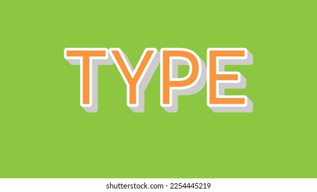 Creative Modern 3D Text typography