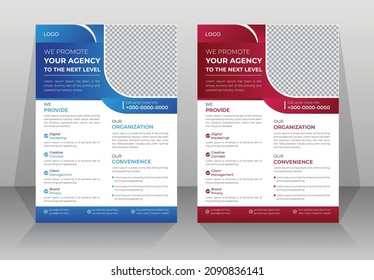 Creative and modern a4 business flyer design templates in 2022 for real estate, corporate, business promotion or annual report and marketing poster or leaflet design 
