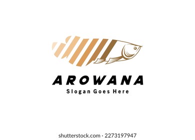 Creative modern abstract arowana logo design