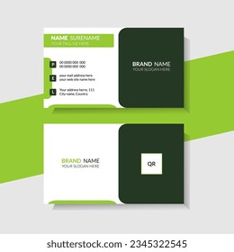 Diseño de tarjetas de negocios limpias creativas y abstractas. Vector de estilo plano,
tarjeta de visita, Vector moderno, Limpiar plantilla de tarjeta profesional.   