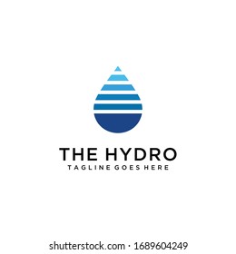 Creative modern abstract drop water sign logo design template.