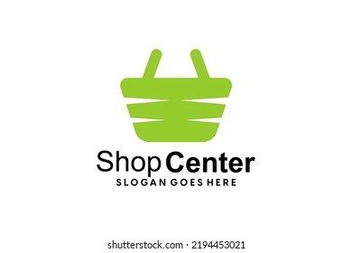 Creative modern abstract eCommerce logo design, colorful gradient online shopping bag logo design template