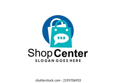 Diseño del logotipo de eCommerce abstracto creativo y moderno, diseño del logotipo de la bolsa de compras en línea de gradiente colorido