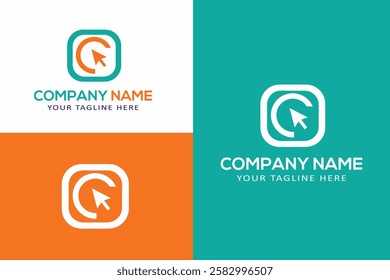 Creative modern abstract eCommerce logo design, colorful gradient online shopping bag logo design template