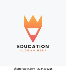 Diseño de logotipo de libro educativo abstracto creativo, plantilla de diseño de logotipo de libro de degradado colorido
