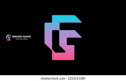 Creative modern abstract futuristic Letter f logo design vector for company logo