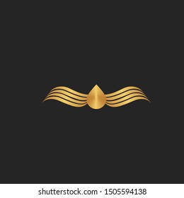 Creative Modern Abstract gold wave  Logo Icon symbol for sport, business and company identity.