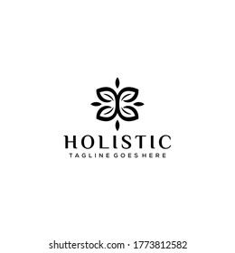 Diseño de logotipo de signo holístico abstracto creativo moderno