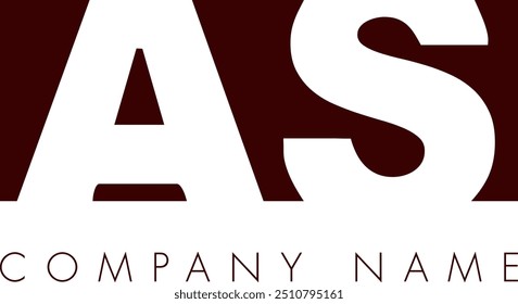 AS creative modern abstract letter logo vector design. It will be suitable for your company and brand identity.