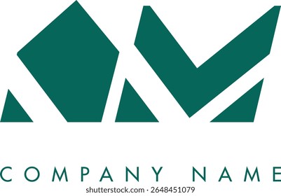 AM creative modern abstract letter logo vector design. Usable for your company or business and brand identity.