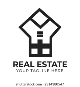 Creative Modern Abstract Minimal Real Estate Home House Logo Design