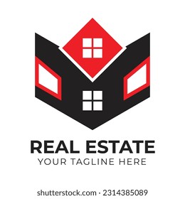 Resumen moderno creativo Diseño del logotipo de la Casa Inmobiliaria Mínima