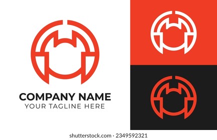 Creative modern abstract minimalist business logo design template