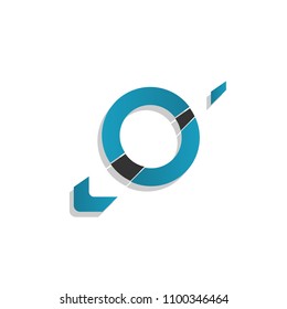 creative modern abstract O letter icon logotype sign symbol illustration.isolated background