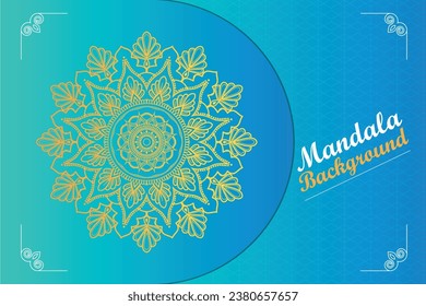 Diseño de fondo creativo, moderno, abstracto y profesional de color Mandala ornamental de lujo o vector de diseño de patrones