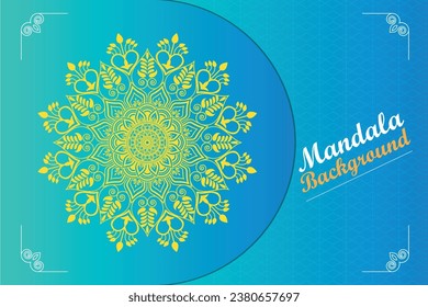 Kreative, moderne, abstrakte und professionelle Farben Luxus-Ziermandala-Hintergrund Design oder Muster-Design-Vektorgrafik