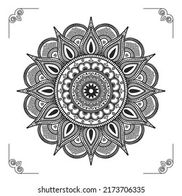 Diseño de fondo creativo, moderno, abstracto y profesional de lujo Mandala ornamental diseño o diseño de patrones vectores