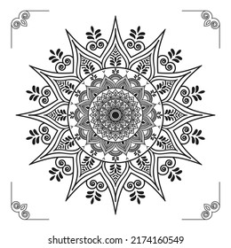Diseño de fondo creativo, moderno, abstracto y profesional de lujo Mandala ornamental diseño o diseño de patrones vectores