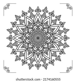 Kreatives, modernes, abstraktes und professionelles Luxus-Ziermandala-Hintergrunddesign oder Musterdesign-Vektorgrafik