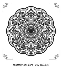 Diseño de fondo creativo, moderno, abstracto y profesional de lujo Mandala ornamental diseño o diseño de patrones vectores