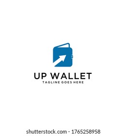 Creative modern abstract purse/wallet with up arrow logo icon template