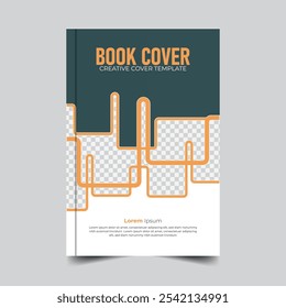 Creative, modern and abstract style book cover, colorful book cover, new annual report, print-ready business cover design, editable file print-ready template