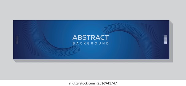 Creative and modern abstract Technology social media cover design with gradient blue color background
