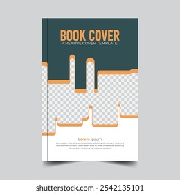 Creative, modern, abstract and unique style book cover, colorful book cover, new annual report, print-ready business book cover design, editable file print-ready template