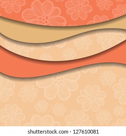 Creative modern abstract vector web design with flower pattern