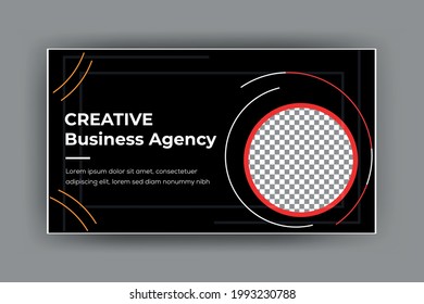 Creative Modern abstract video thumbnail and web banner vector template