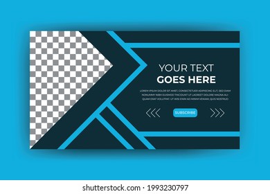 Creative Modern abstract video thumbnail and web banner vector template