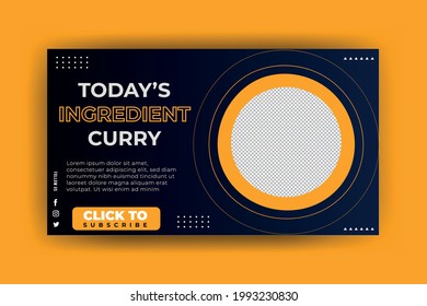 Creative Modern abstract video thumbnail and web banner vector template