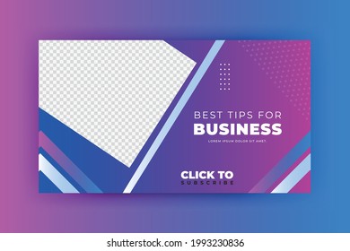 Creative Modern abstract video thumbnail and web banner vector template