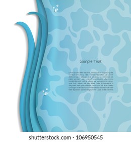 Creative modern abstract water wave vector background
