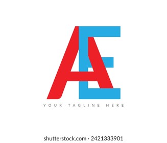 Creative Modern AE Latter Logo Template vector Abstract Monogram Symbol victor illustration.