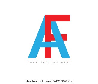 Creative Modern AF Latter Logo Template vector Abstract Monogram Symbol victor illustration.