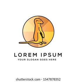 Creative & Modern African meerkat logo design template vector eps for company, business Or industry purpose ready to use
