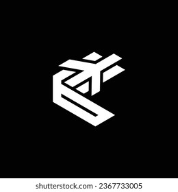 Creative Modern Airplane Logo. Black and White Logo. Usable for Business Logos. Flat Vector Logo Design Template Element