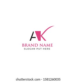 Creative and modern AK letter logo design template vector eps