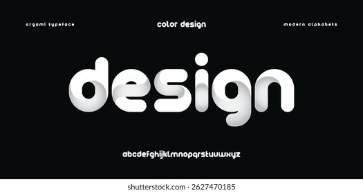 Creative modern alphabet font logo. Twisted Ribbon for Title, Header, Lettering, Logo. Funny Entertainment Active Sport Technology areas Typeface. Colorful rounded Letters and Numbers.
