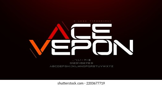 Creative modern alphabet fonts. Typography abstract decorative sport, game, technology, fashion, digital, future creative logo font. vector illustration