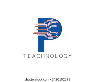 Creative Modern Alphabet Latter Technology Logo and Icon Victor Illustration.